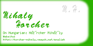 mihaly horcher business card